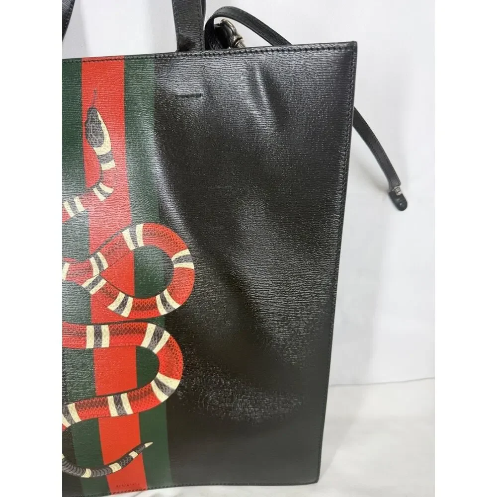Gucci Black King Snake 2-way Shoulder Tote Bag 431336 SPBJKI 371800